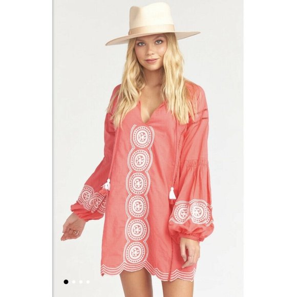 Show Me Your MuMu Dresses & Skirts - Show Me Your Mumu Claudine Tunic Dress Coral Small